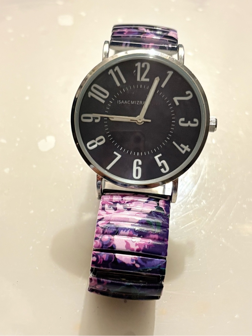 Isaac Mizrahi Floral Purple and Pink Expansion Band Watch It Needs a New Battery